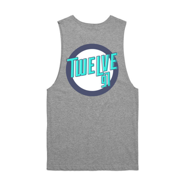 GREY WHITE BLUE TANK Thumbnail